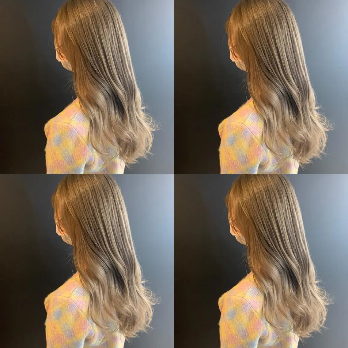 ロング カラー グレージュ カット ヘアカラー トリートメント ✨レイヤー/髪質改善 /縮毛矯正✨ナカムラのヘアスタイル