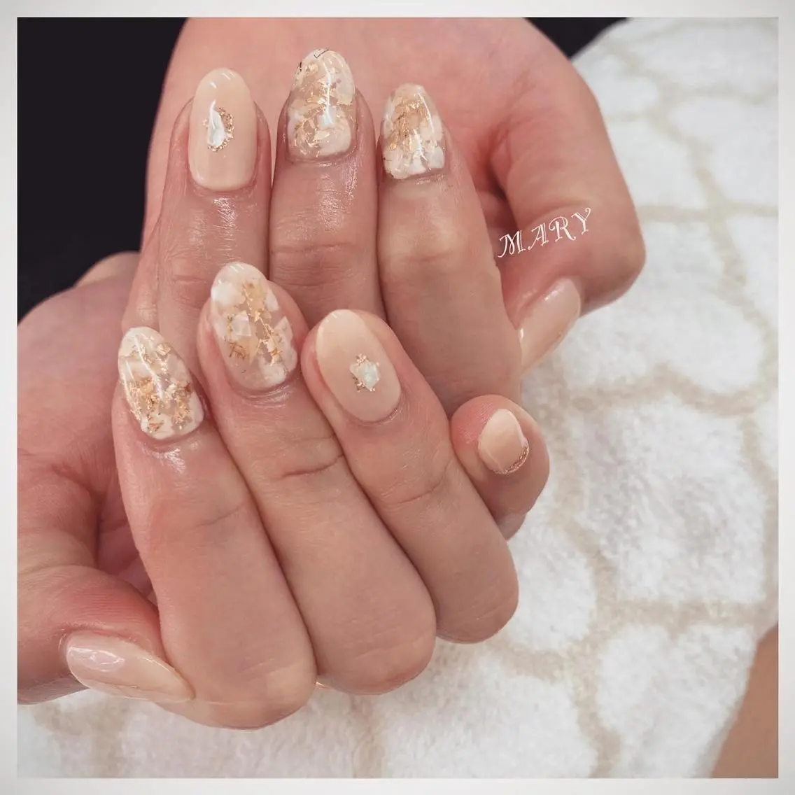 ネイル キラキラネイル ハンドネイル Mary nail .narumiのネイルデザイン