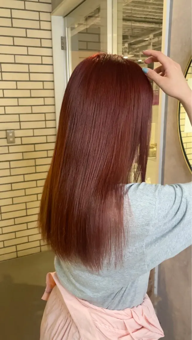 ロング カラー ピンクカラー 黒田 優里 🎀🫧のヘアスタイル