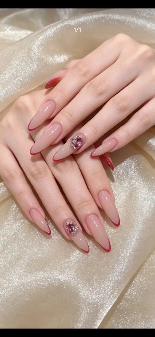 メンズ ネイル メンズ韓国風 オーロラネイル チークネイル 長さ出し フレンチネイル ハンドネイル NEW NAIL 池袋のネイルデザイン