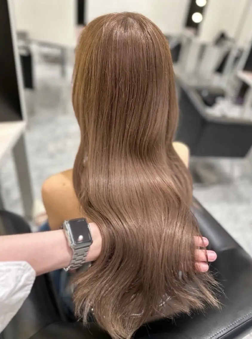 ロング カラー ブリーチ 透明感カラー ダブルカラー 韓国風ヘア ワンホン🎀韓国ヘア 💞渋谷/GAKUのヘアスタイル