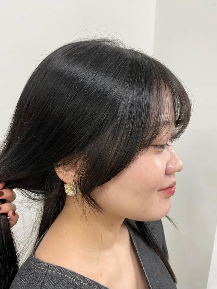 ロング 韓国風ヘア ナギ『kii』 福岡美容室🇰🇷のヘアスタイル