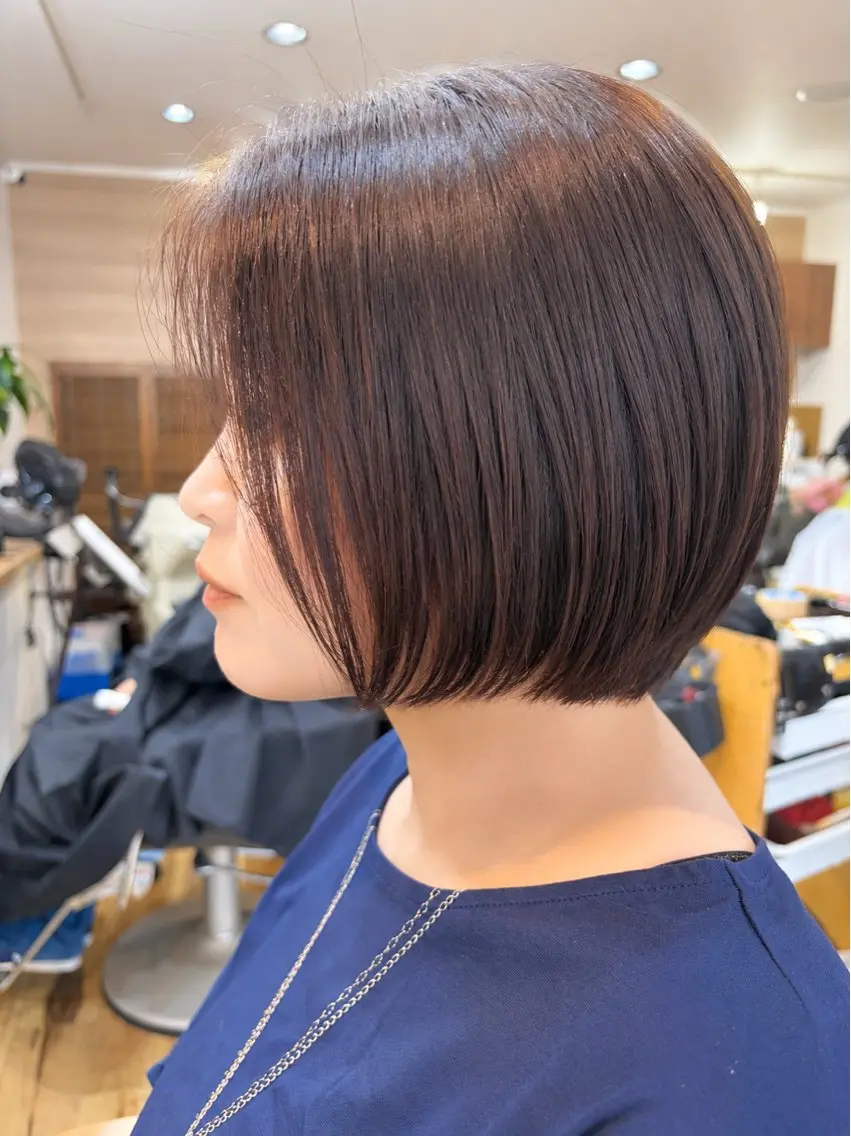 ショート ボブ 小顔カット カット 菊池 よしえのヘアスタイル