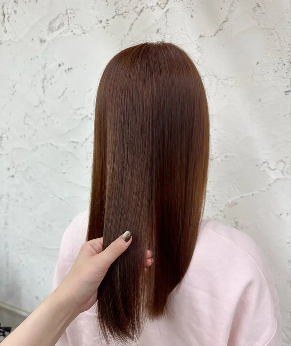 セミロング カラー ヘアカラー トリートメント 柔らかい透明感カラー 🎀クルミ🎀のヘアスタイル