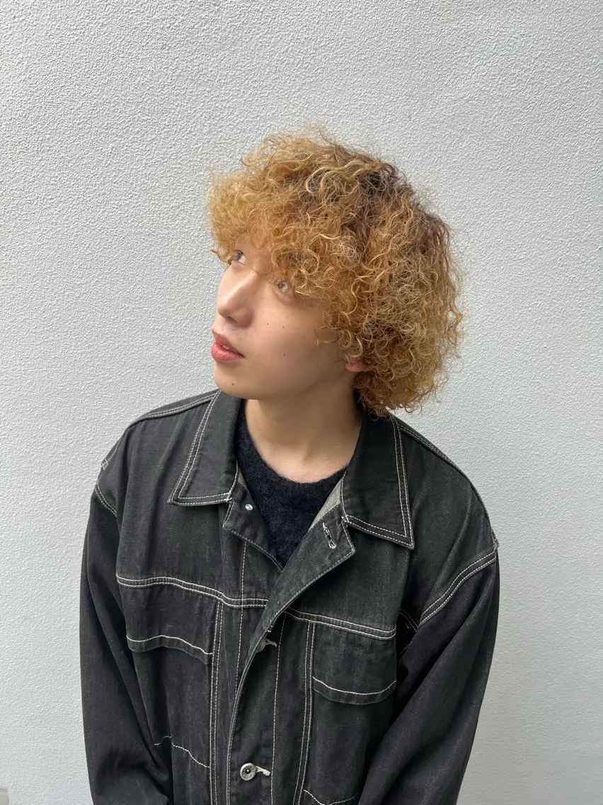 パーマ メンズ パーマ 柴田 愛奈のヘアスタイル