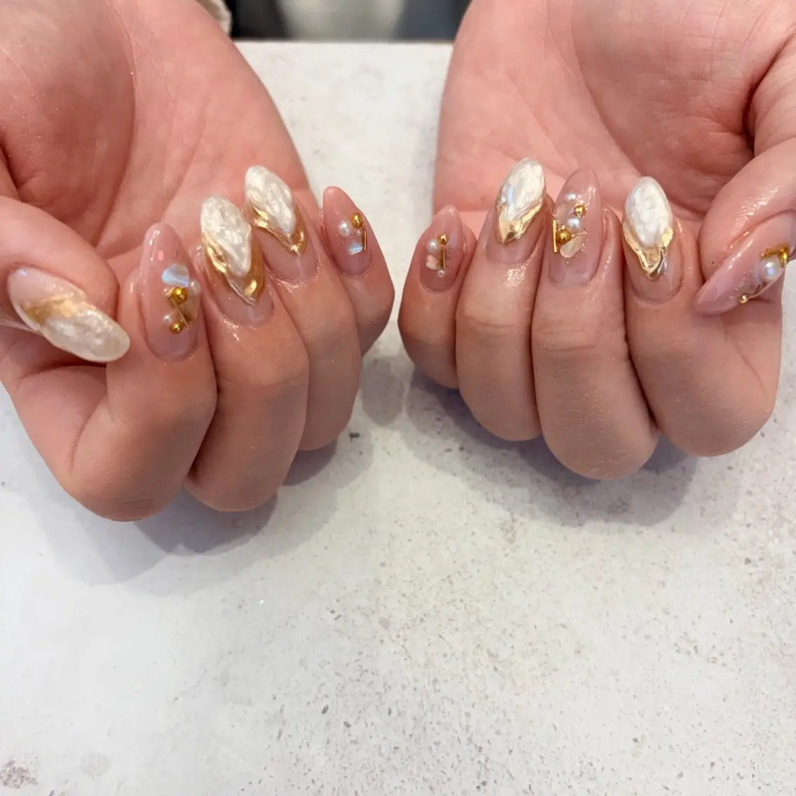 ネイル ハンドネイル Sea  nail by emaのネイルデザイン