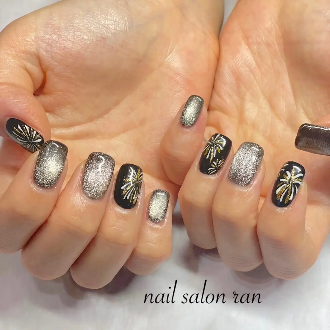 ネイル マグネットネイル ハンドネイル ハンドケア nailsalon ranのネイルデザイン
