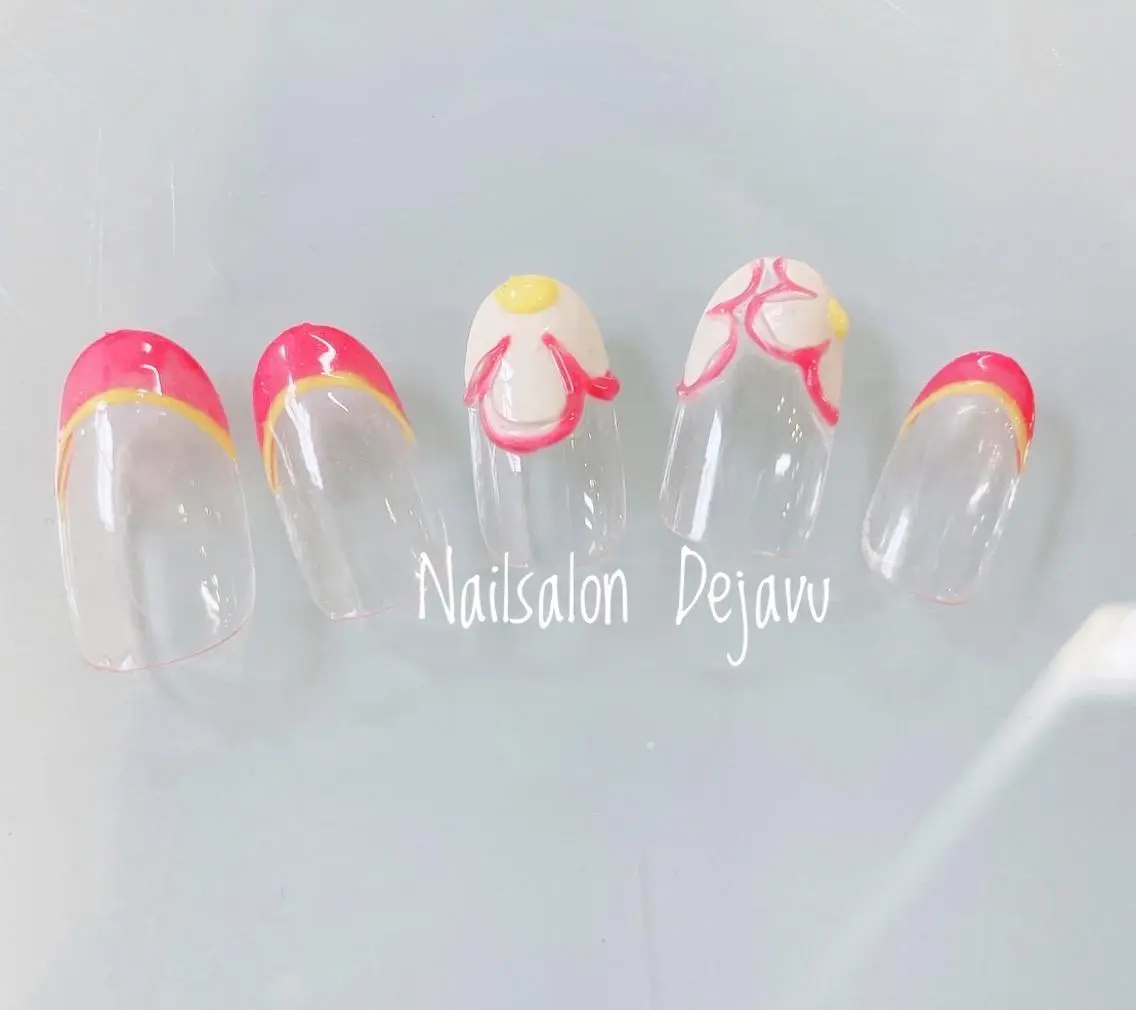 ネイル アートネイル フラワーネイル ジェルネイル ワンカラーネイル シンプルネイル ハンドネイル Nailsalon Dejavuのネイルデザイン