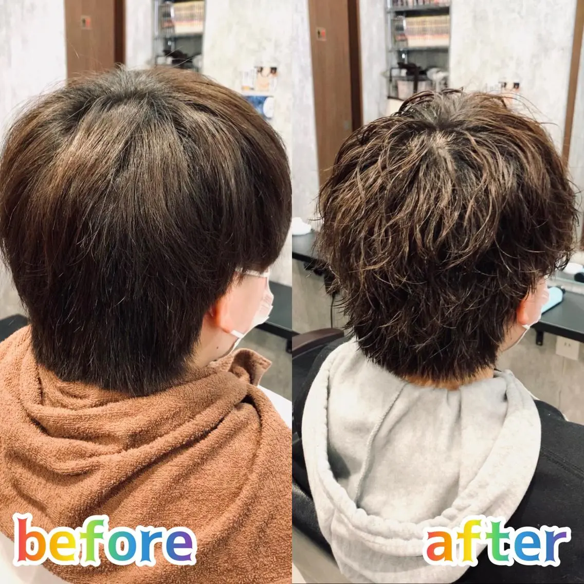 ショート パーマ メンズ メンズパーマ スパイラルパーマ メンズ支持数No.1 👑リュウ👑のヘアスタイル