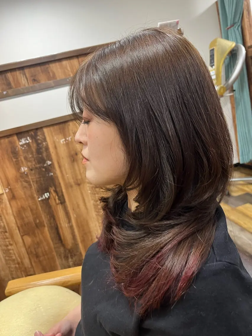 セミロング カラー 佐々木 美希のヘアスタイル