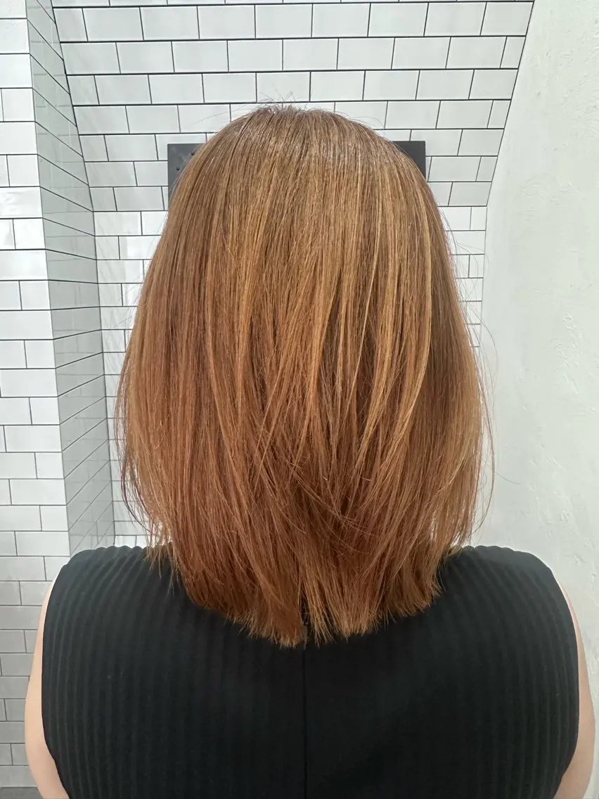 ミディアム カット 縮毛矯正 トリートメント 妙見 知洋のヘアスタイル