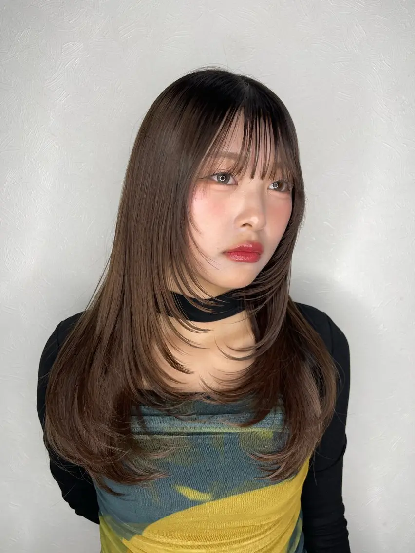 ロング カット ヘアカラー トリートメント 剣持友希/ifh iizuka/高崎のヘアスタイル