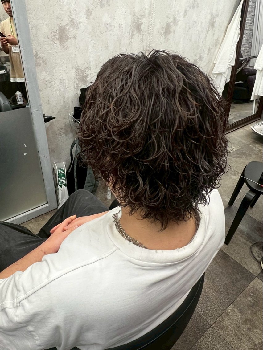 パーマ メンズ 山中 悠人のヘアスタイル