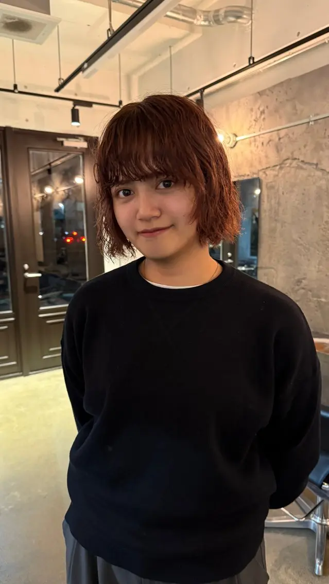 カラー ブラウンカラー オレンジ オレンジブラウン ヘアカラー KAHO ☆のヘアスタイル