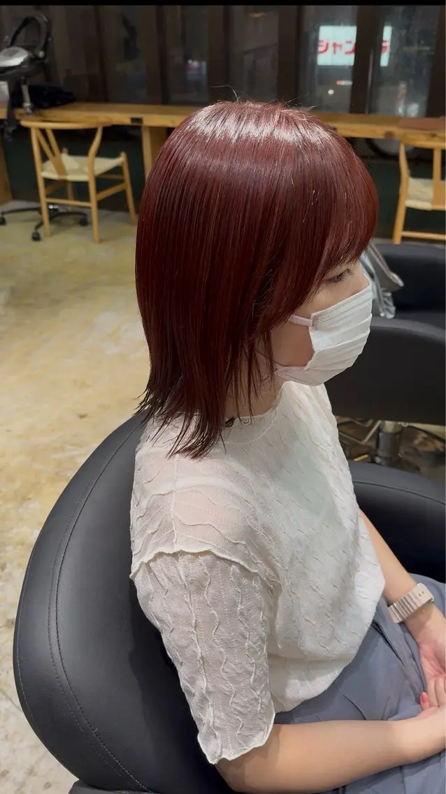 カラー モデル様募集中🐰 西尾美優のヘアスタイル