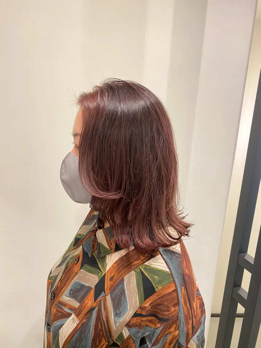 ミディアム カラー カット ヘアカラー トリートメント 🍑 モモカ🍑のヘアスタイル