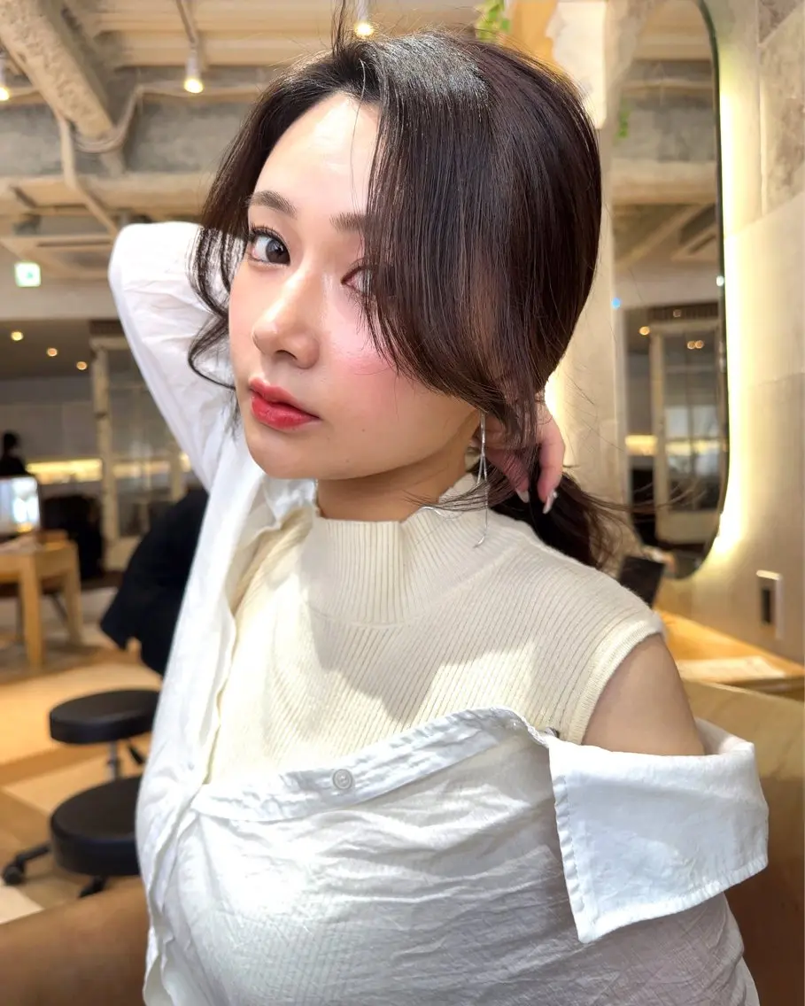 おでかけ前におすすめ🤍前髪・顔まわりカット＋コテ巻き付✨の写真