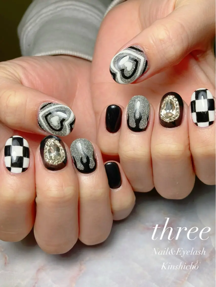 ネイル フラッシュネイル 韓国ネイル ハンドネイル three Nail&Eyeのネイルデザイン