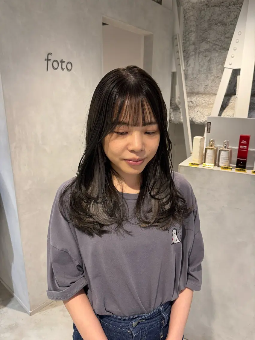 セミロング カット ヘアカラー トリートメント 新宿/顔周りカット +レイヤー=しずく♩のヘアスタイル