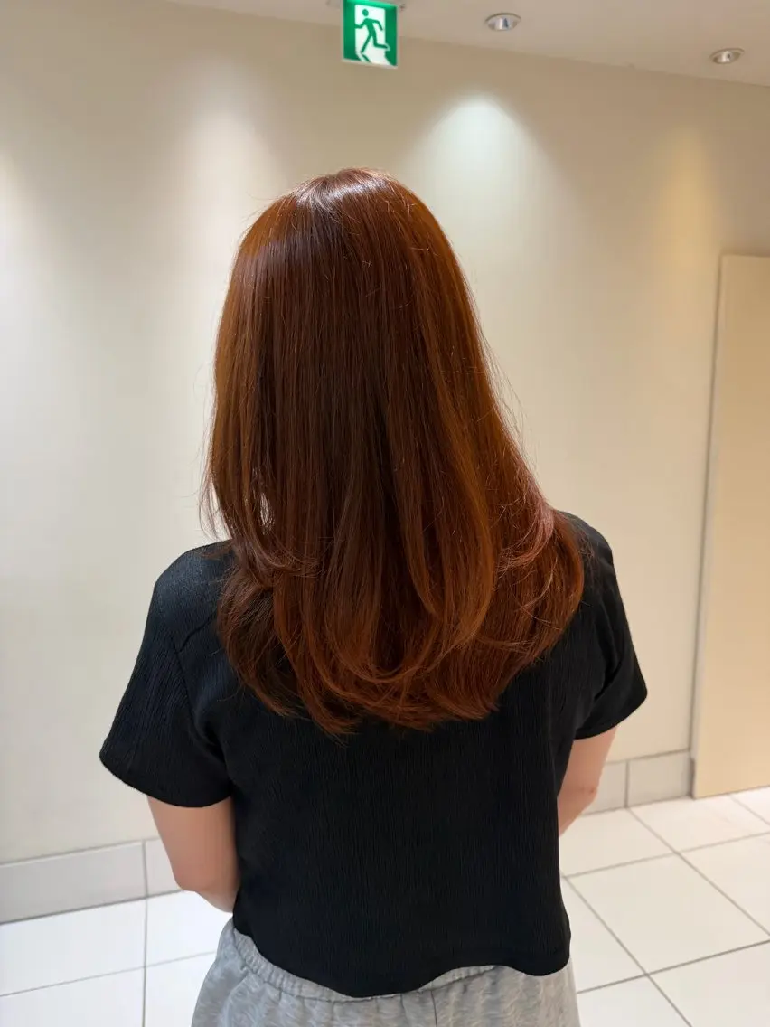 ロング ロングレイヤー レイヤーカット ロング 岡乃 麻衣のヘアスタイル
