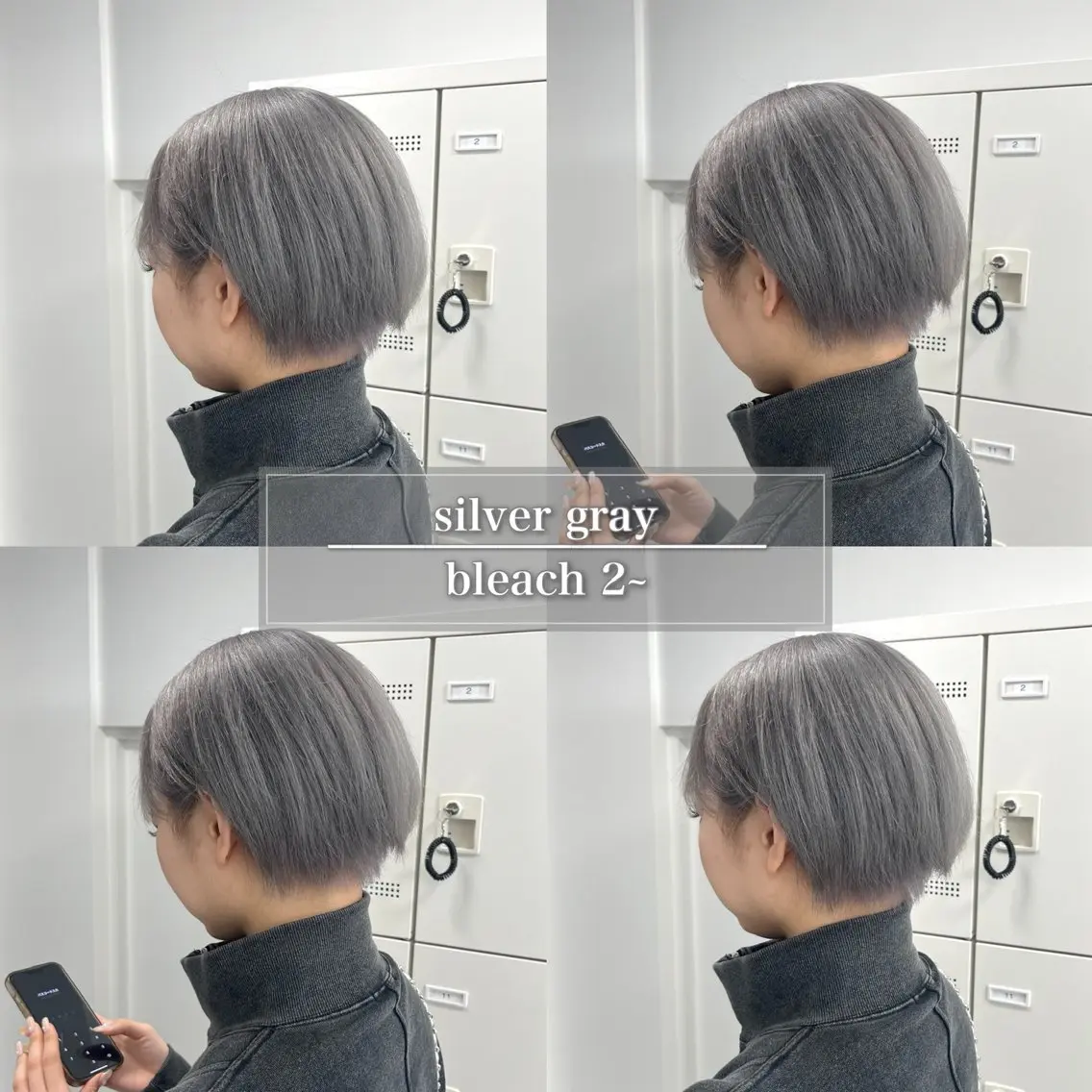 セミロング カラー アッシュ ブリーチ ブルーカラー ブルーアッシュ ブルーラベンダー ヘアカラー トリートメント 天神/ケアブリーチ/ 髪質改善/上質艶髪のヘアスタイル