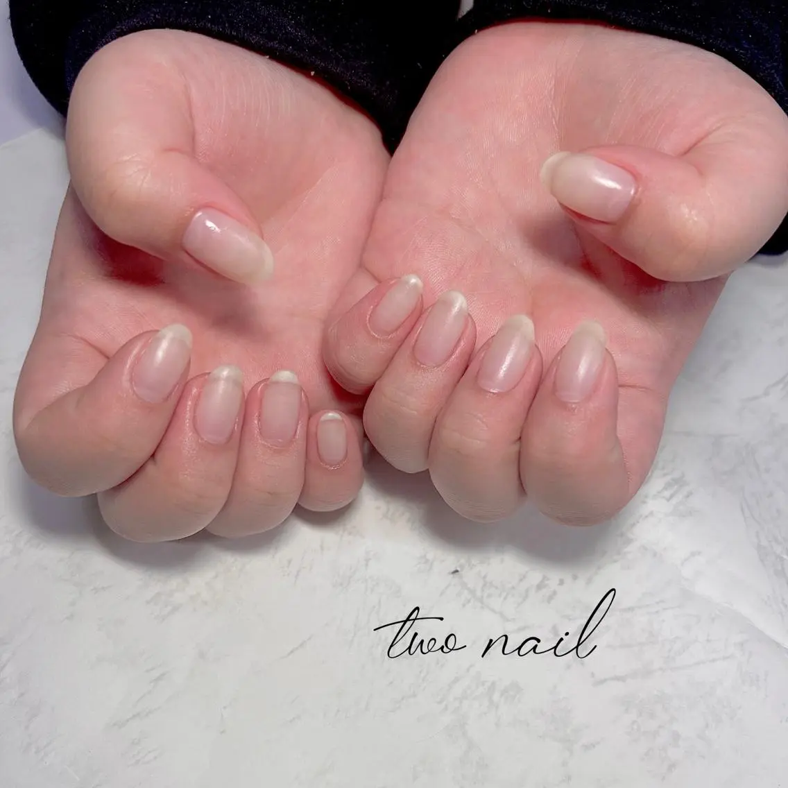 ネイル アートネイル フットネイル ハート ニュアンスネイル ホワイト ハンドネイル two nailのネイルデザイン