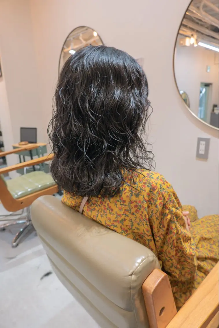 セミロング パーマ カット パーマ 〈ボブ〉縮毛矯正 船橋駅5分/鈴木杏美のヘアスタイル