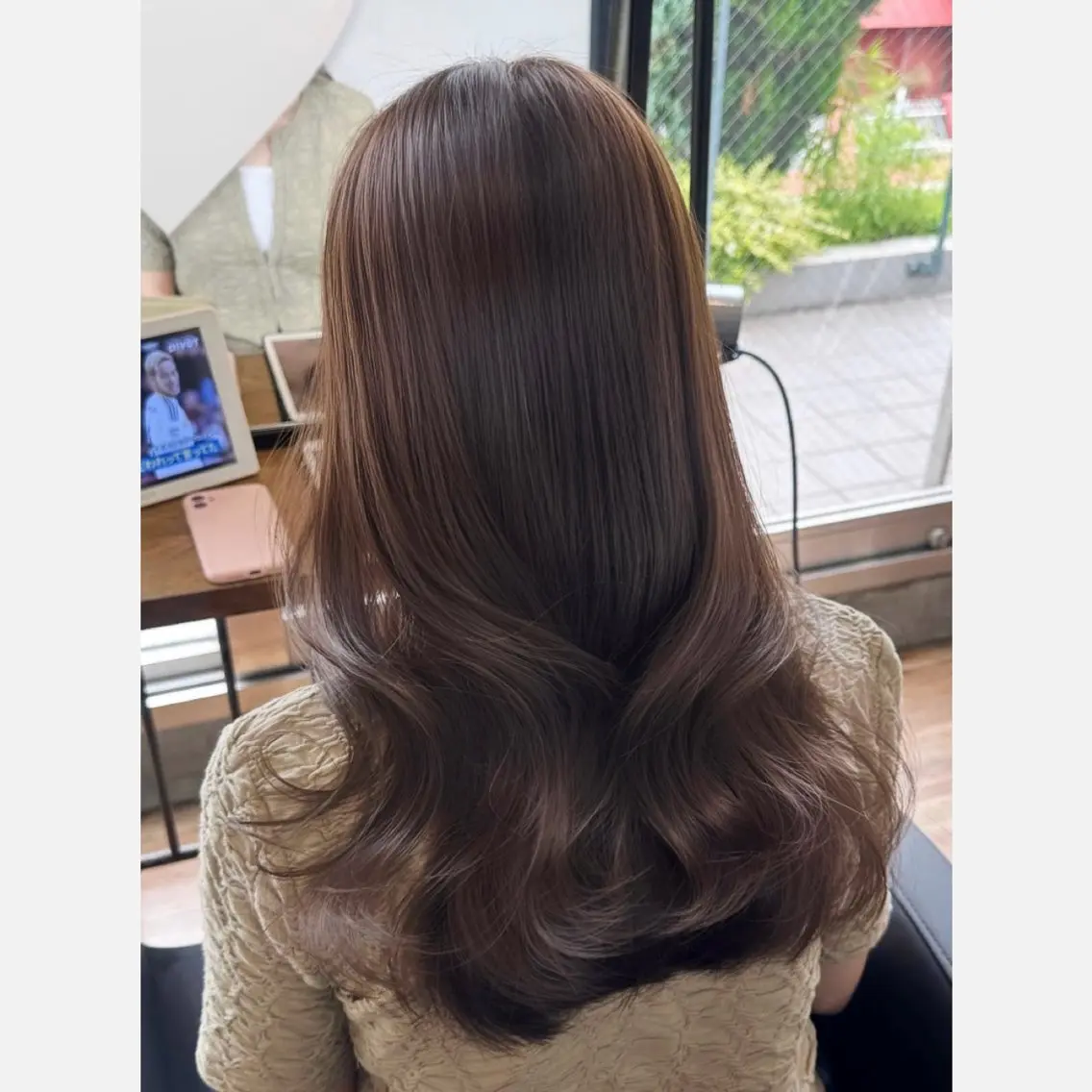 ロング カラー カット ヘアカラー トリートメント 加藤 杏のヘアスタイル