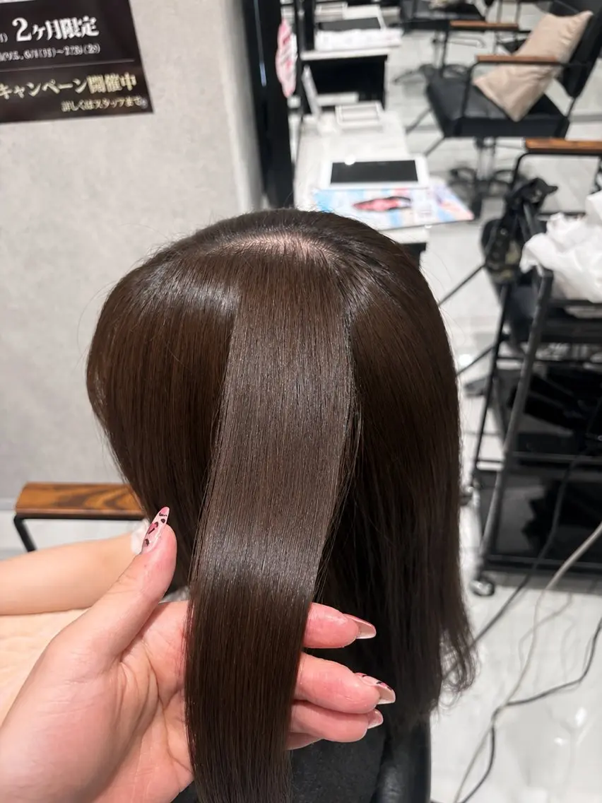 ミディアム ヘアカラー ハルカ🌷ナチュラル 盛れ/韓国ヘアのヘアスタイル