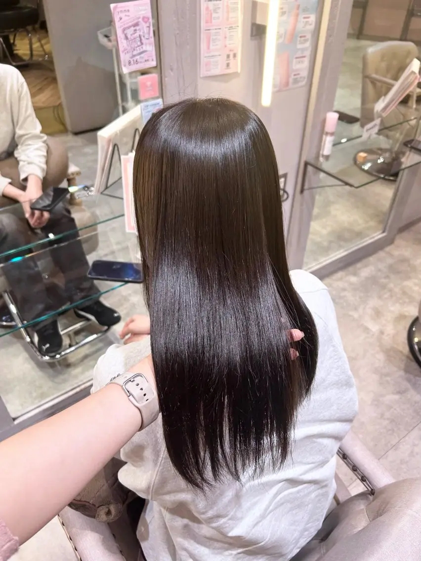 ロング カラー グレージュ ヘアカラー 🐰🎀艶髪特化 yuzuka🎀🐰のヘアスタイル