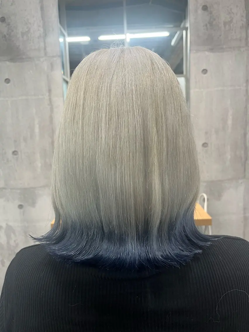 ミディアム カラー カット ヘアカラー トリートメント ヘアセット newi赤羽 HINATAのヘアスタイル