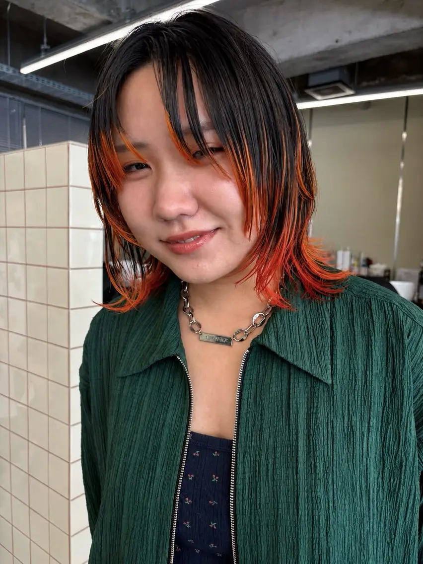 ミディアム カット ヘアカラー トリートメント ショート/ボブ/ パーマ/TOMOMIのヘアスタイル