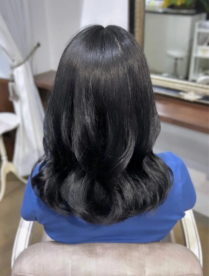 ミディアム カラー さや𝜗𝜚 カラーモデルのヘアスタイル