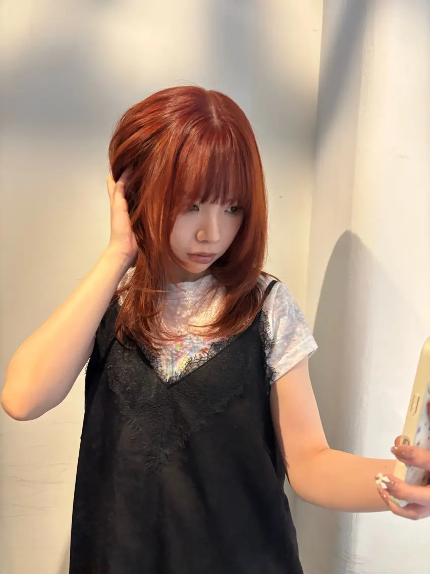 セミロング ヘアカラー 池田 晴乃のヘアスタイル