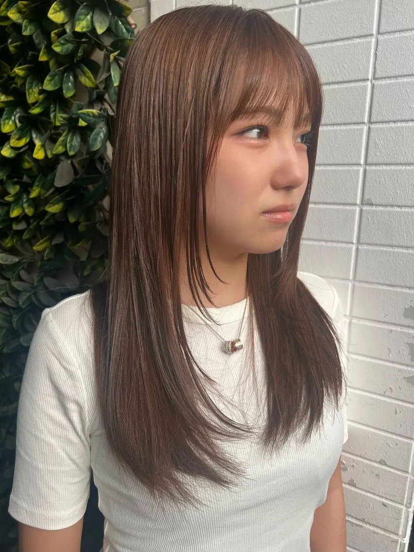 ロング カラー デザインカラー ハイライトカラー ハイトーンカラー ハイライト カット ヘアカラー terra🌈大久保 睦美のヘアスタイル