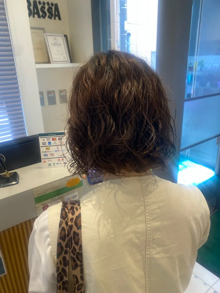 肩上レングス限定レディースカット+パーマ🤍の写真