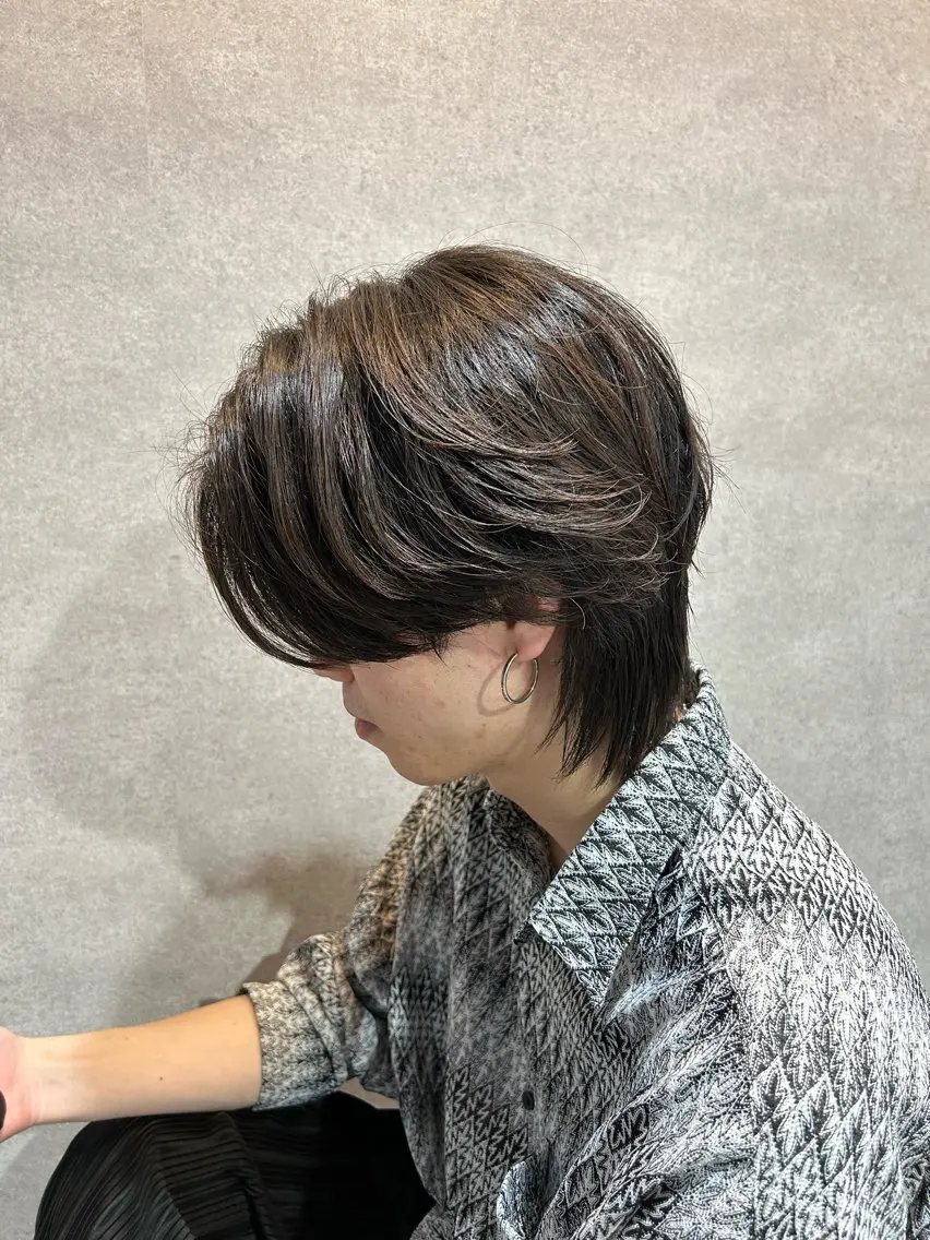 メンズカット+曲がる縮毛矯正の写真