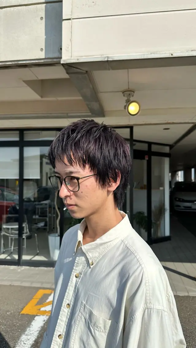 ショート カラー メンズ ブラウンカラー ピンクカラー ピンクブラウン カット enrichミヤモト ヒロヤのヘアスタイル