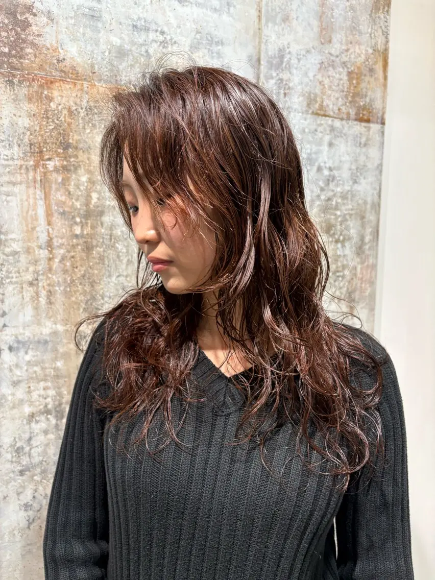 ロング パーマ カット パーマ トリートメント 【お洒落パーマ】 Elme　肥塚康汰郎のヘアスタイル