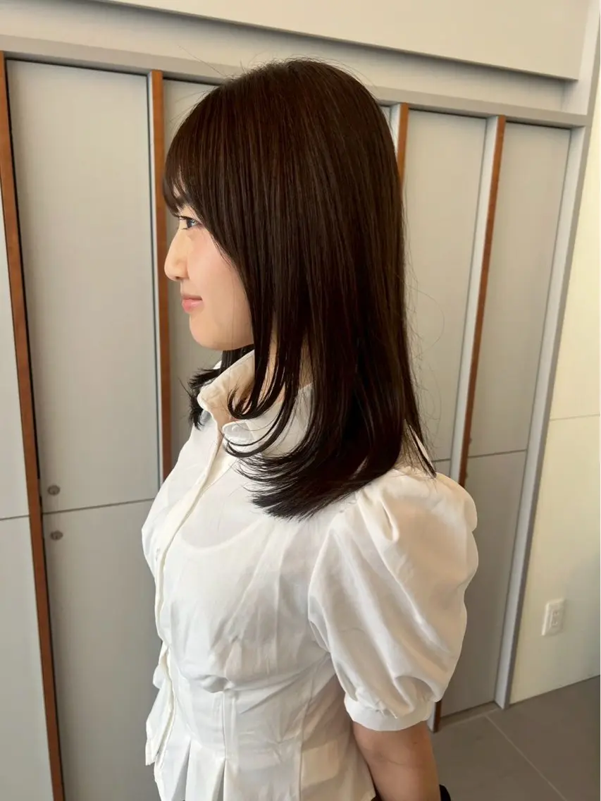 ミディアム カラー 透明感カラー ヘアカラー カラーモデル/ wakana🫐💟のヘアスタイル