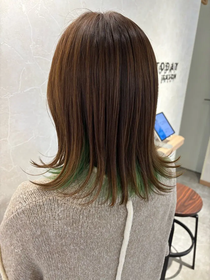 ミディアム カラー カット ヘアカラー miho 🌼🌼🌼のヘアスタイル