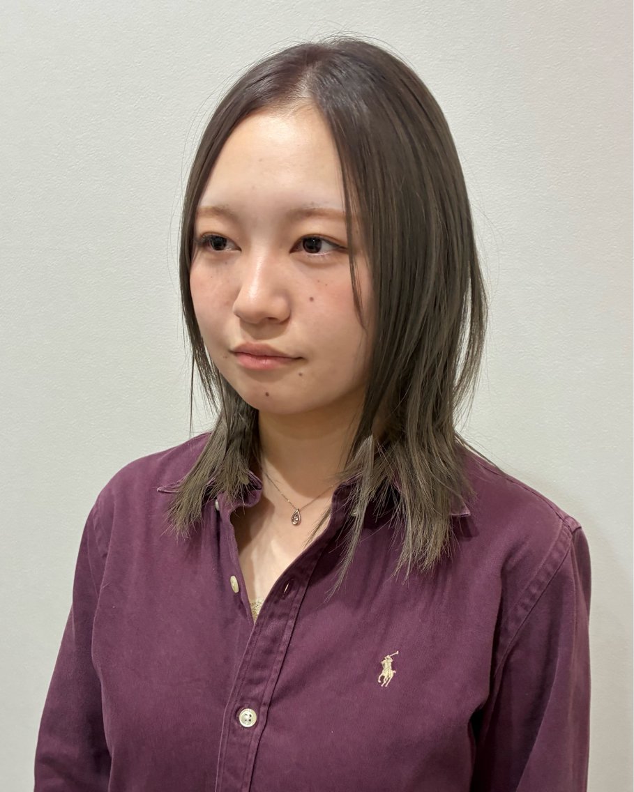 ミディアム シャギー カット ヘアカラー 柴田真衣 /ナチュラル/半個室のヘアスタイル