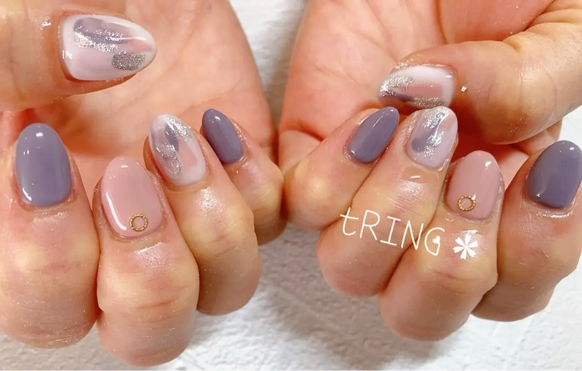 ネイル ハンドネイル tRING＊ しいの木台のネイルデザイン