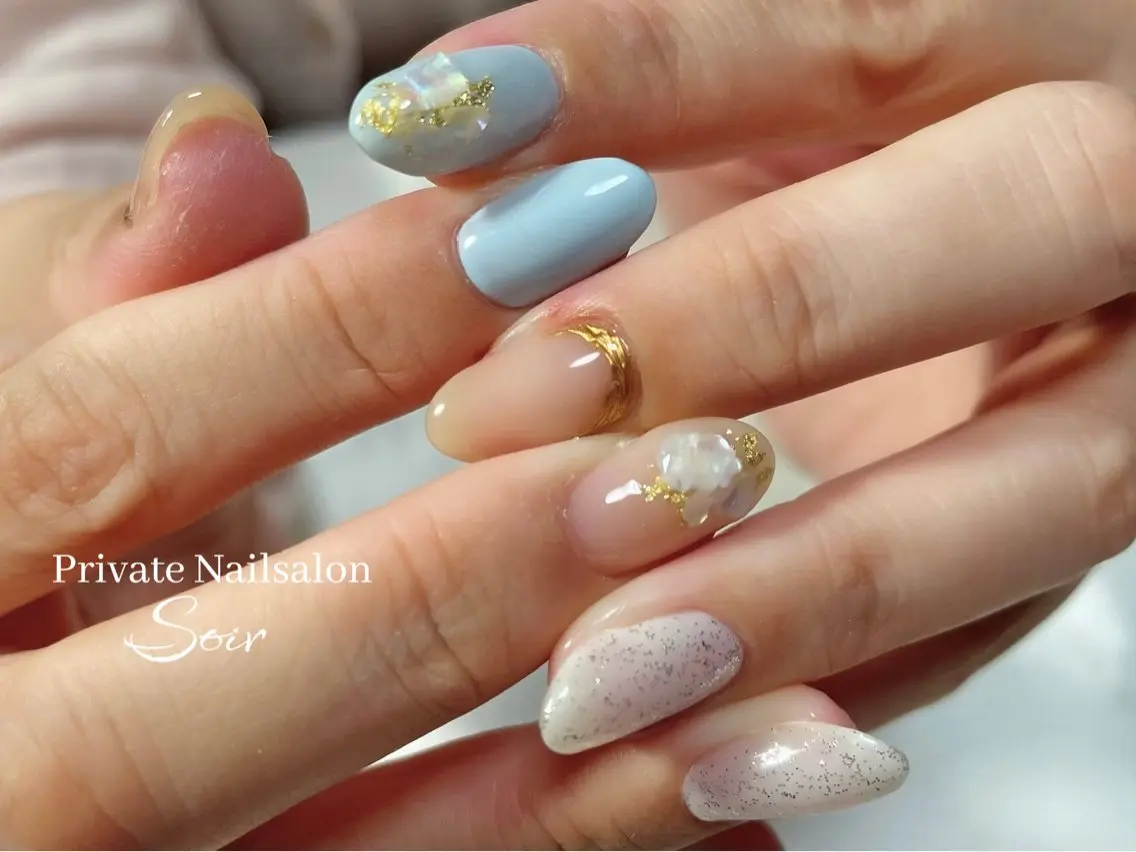 ネイル 持ち込み ハンドネイル nail soirのネイルデザイン