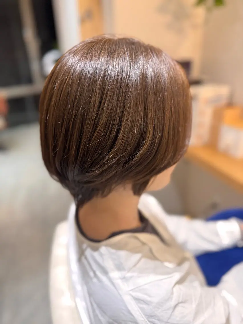 ショート カラー 透明感カラー ラベンダーカラー 《PARAGO緑橋》 内田美結のヘアスタイル