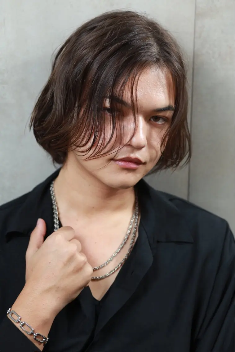メンズ ヘアセット うる艶カラー 池袋美容師✨れいのヘアスタイル