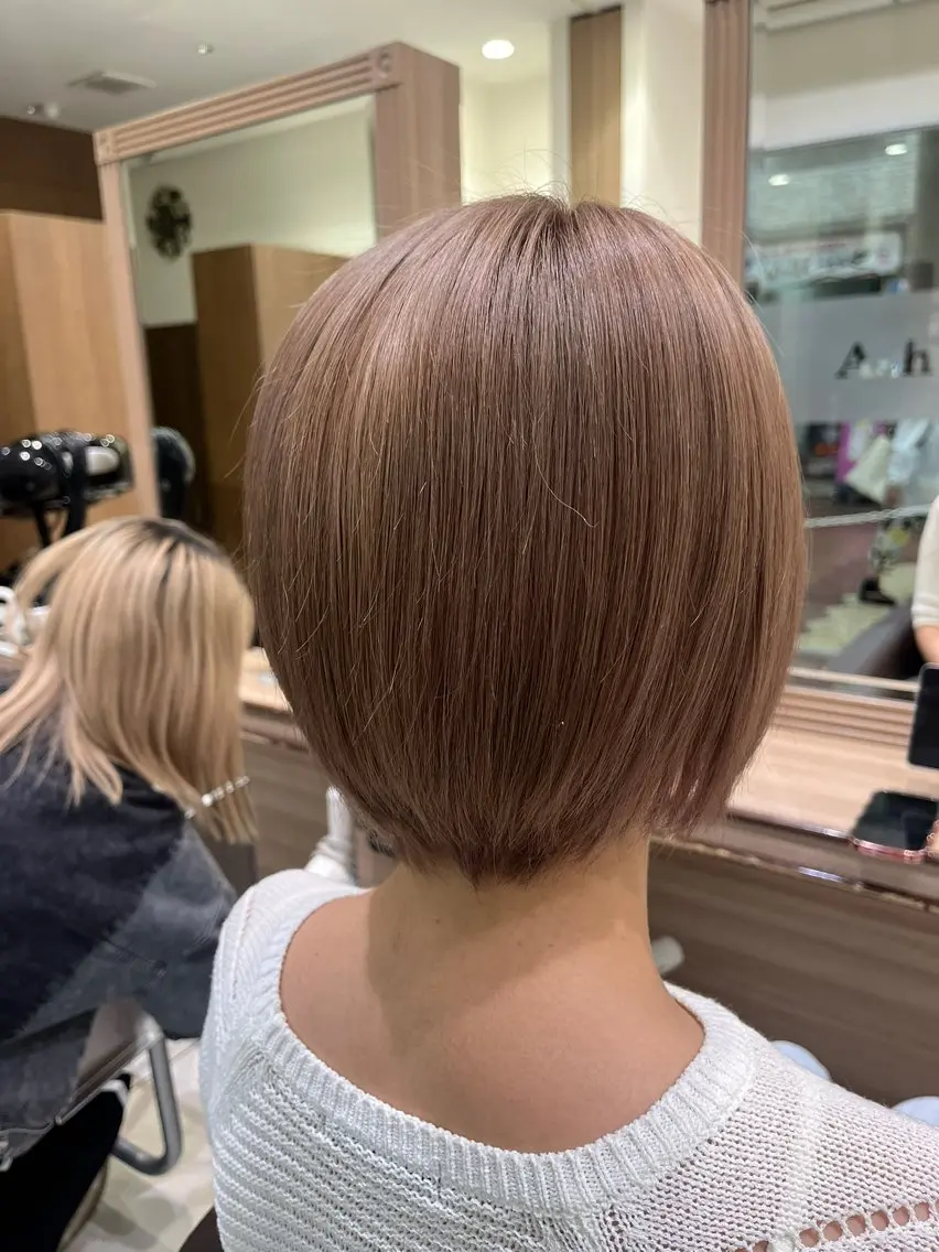 カラー ベージュカラー ミルクティーベージュ Ash 西船橋店 🐈⬛中溝有紗🎀のヘアスタイル