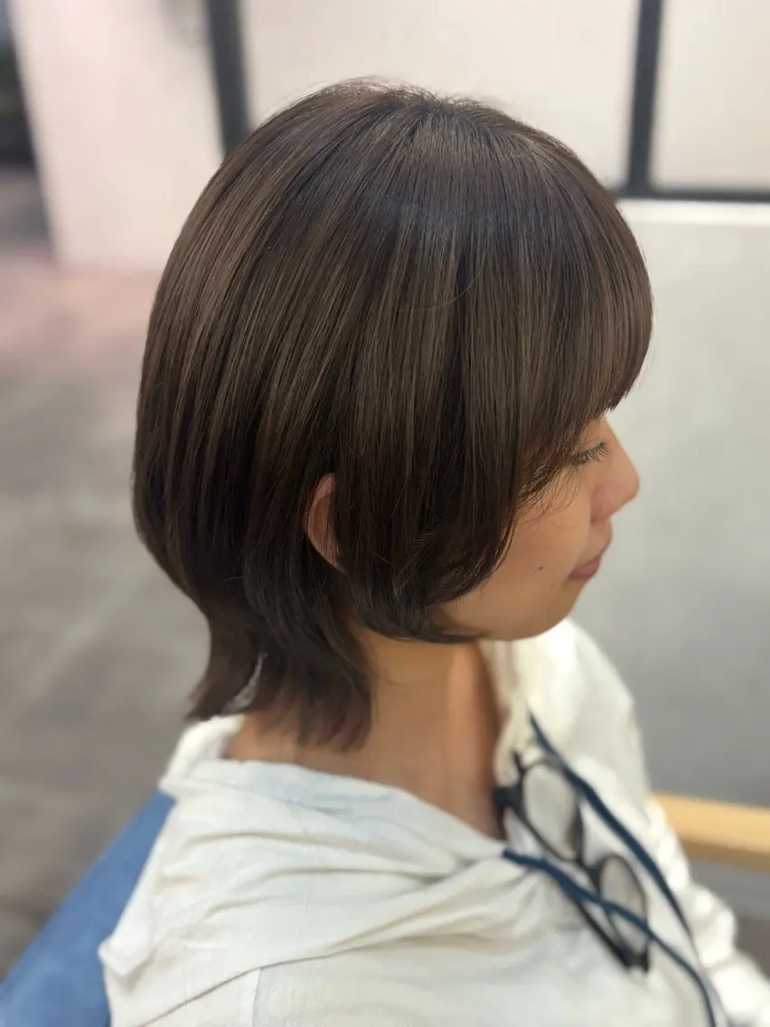 ミディアム ウルフカット エクステ/ハイトーン /ミサキのヘアスタイル