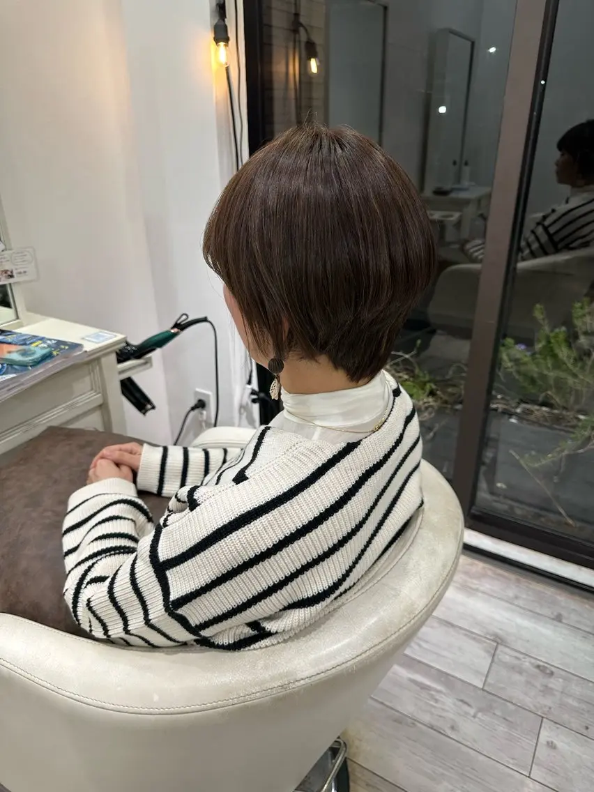 ショート カラー ブリーチ ハイライトカラー ハイライト トリートメント 橋本叶夢/ お洒落hairのヘアスタイル