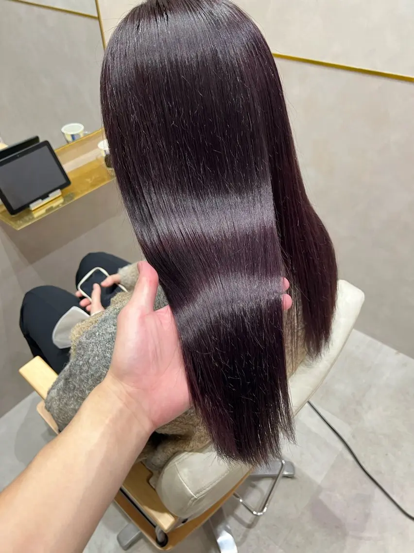 オススメNo.1🙉 透明感高発色🧡髪質改善inアディクシーカラー+韓国風カット🧡7900円の写真